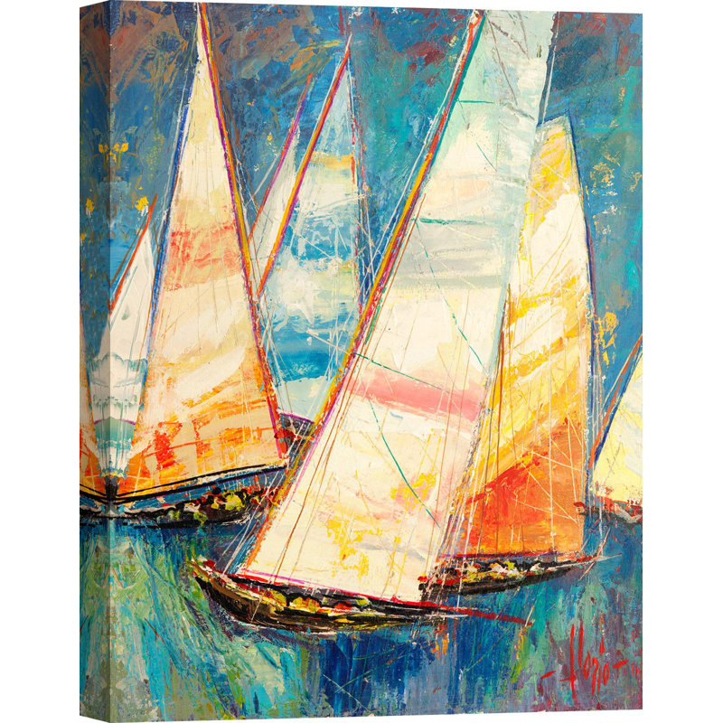 Colour Sails II by Luigi Florio - Wrapped Canvas Painting, 100cm H x 70cm W x 4cm D