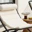 Chaise longue d'extérieur pliante en rotin avec dossier réglable et coussin (ensemble de 2)-2054019027