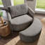 Fauteuil d'appoint pivotant en velours côtelé Doniphan-1619517933