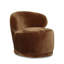 Fauteuil club rembourré Pero, bronze vieilli