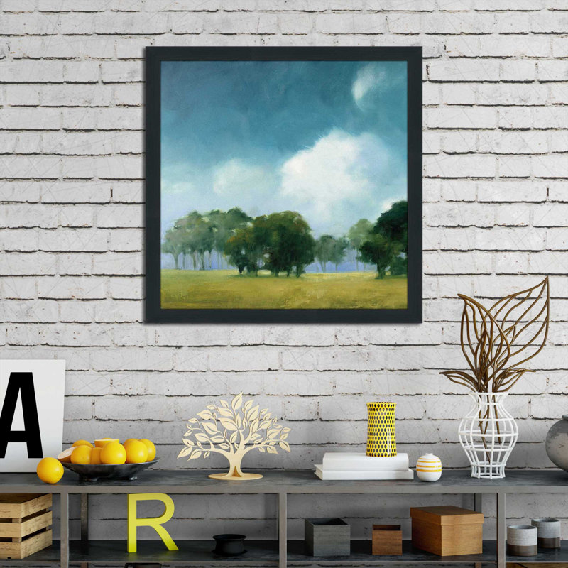 Cloud Dance I - Peinture, Cadre espresso, H 25,5 po x l 25,5 po x P 1 po