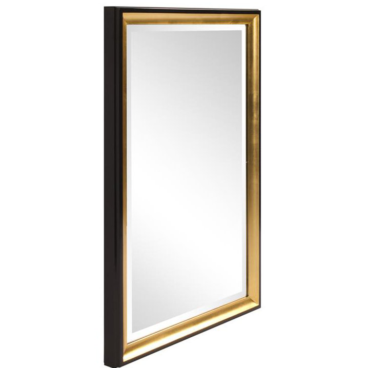 Calek Solid Wood Rectangle Mirror, 36" H x 24" W