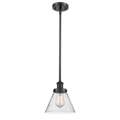 Mini-luminaire suspendu à tige 1 lumière 8 po Ballston Urban Cone