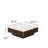 33.46'' Square Coffee Table, Brown Coffee Table with Storage