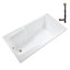 Baignoire de trempage en acrylique 66 po x 34 po, drain inclus-97544474