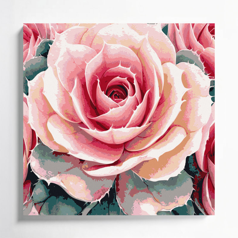 «Botanical Desert Rose», art mural sur toile, H 12 po x l 12 po