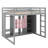 Full Size Wood Loft Bed With Wardrobe, Shelves And Cabinet-1475983724-1475983722