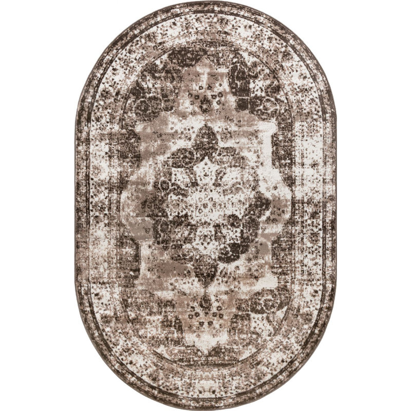 Oneita Ikat Indoor Rug, Oval 3'3" x 5'3"