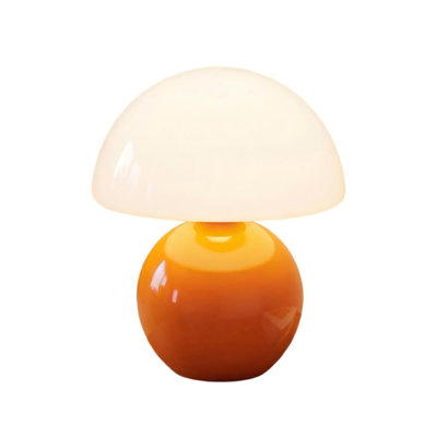Lampe de table champignon champignon, mignonne petite lampe moderne de style Mid-Century, décor de salon esthétique unique, (orange)