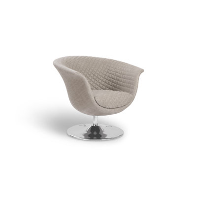 34" W Swivel Barrel Chair