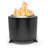 Black Stainless Steel Wood Burning Fire Pit-113941482