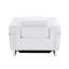Fauteuil inclinable électrique en cuir italien avec chargeur USB Global United, blanc-594120737