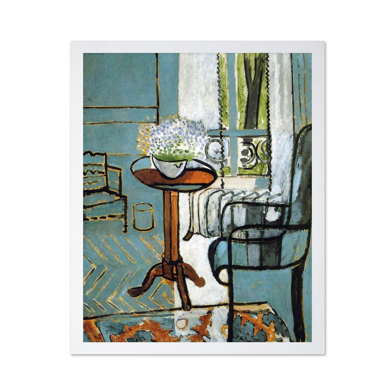 Henri Matisse - La chambre verte, H 24 po x l 32 po, Affiche, Encadrement blanc