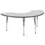 Table d'activité thermofusionnée 36 "x 72" avec pieds réglables à billes standard - gris / noir-124894957