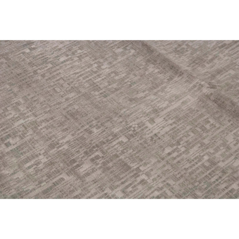 Hand Knotted Area Rug in Grey
