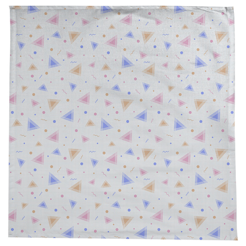 Leffel 90s Pattern Tablecloth, Blue/Orange