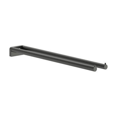 hansgrohe AddStoris S Dual Towel Bar in Brushed Black Chrome