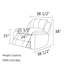 Fauteuil inclinable manuel moderne en similicuir de 38,5 po de largeur