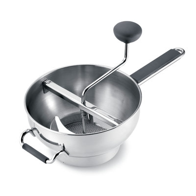 Cuisipro Deluxe Getreidemühle, Edelstahl, 3 Siebscheiben inklusive, rutschfester Griff