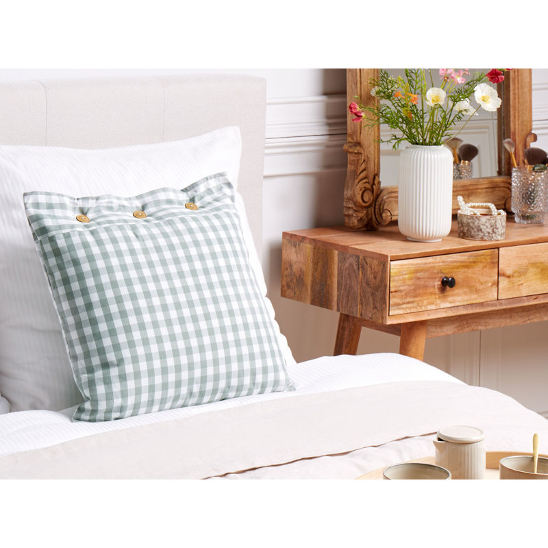 Mayaguana Geometric Green Cushion, Square, 45cm H x 45cm W