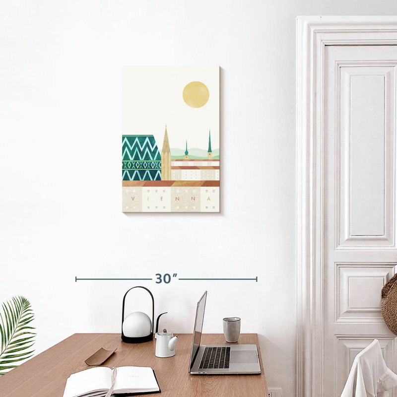 Affiche de voyage rétro Nicci Vienna, H 24 po x l 16 po