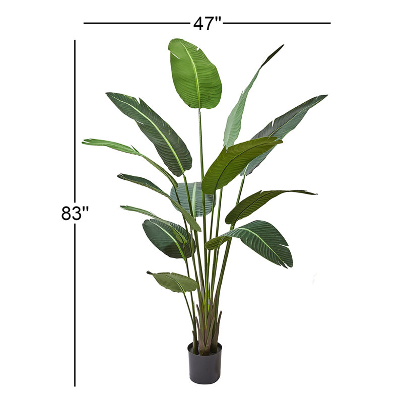 Faux arbre banane en pot 83 po