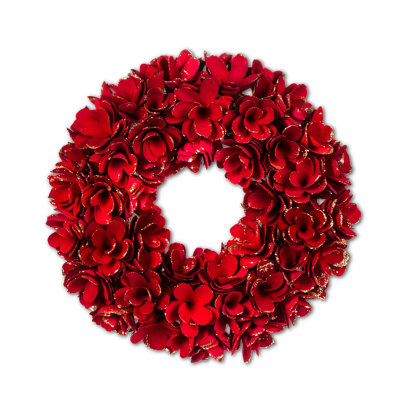 Florettes rouges avec couronne à paillettes