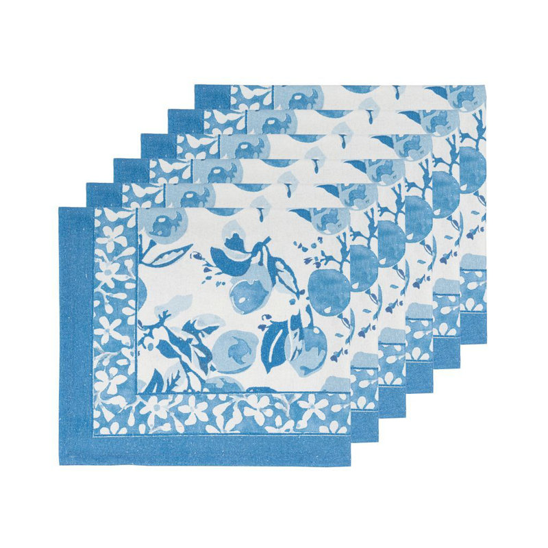 Aazad Citron Napkins - 19" x 19", Blue