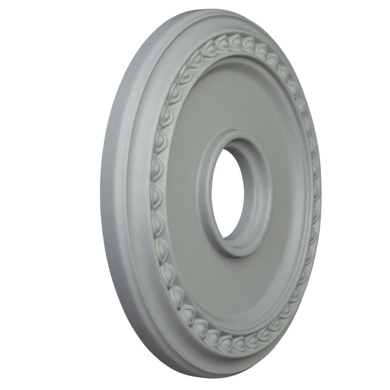 Médaillon de plafond Endyathane Remy, P 13 3/8 po x P 7/8 po, apprêté en usine