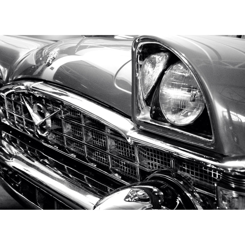 Chrome Front Grill - Photograph Print, 61cm H x 91cm W, Wrapped Canvas