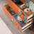 Hand-Painted Storage Cabinet with Multi-Compartmen
