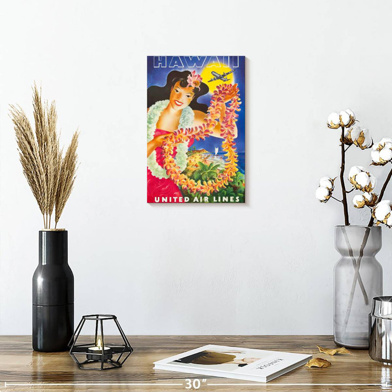 Affiche de voyage Aime Hawaii, H 12 po x l 8 po