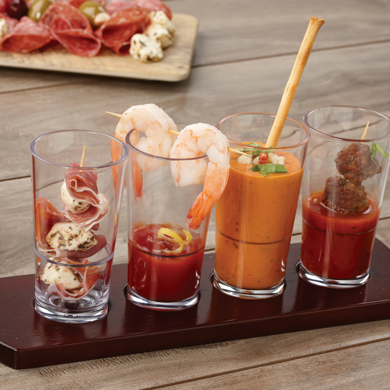Verres à roches empilables en plastique sans BPA GET Revo, sans BPA, transparent (ensemble de 12), 5 oz