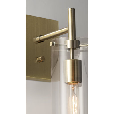 Gilbert Single Light Glass Dimmable Armed Sconce