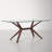 Delta Glass Top Solid Wood Base Dining Table