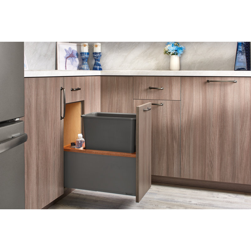 Legrabox Pullout Double Waste/Trash Container W/ Soft-Close, 19.65" H x 10.5" W x 21.75" D