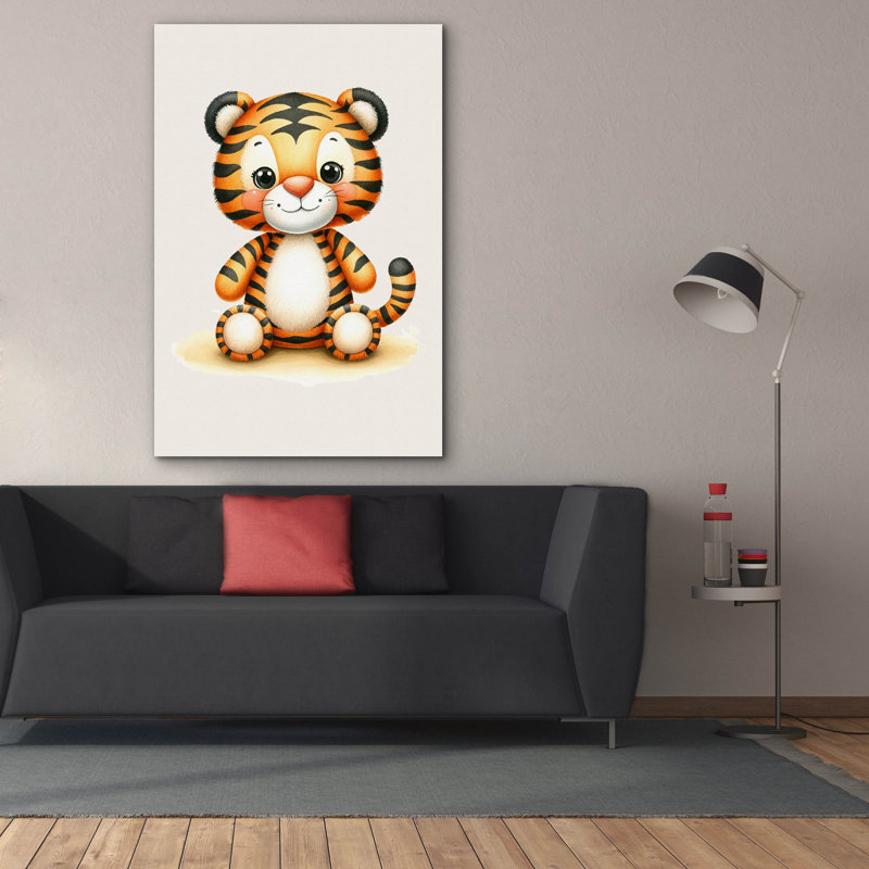 Art mural sur toile Epic Graffiti «Cuddly Tiger» par Andreas Magnusson, H 60 po x l 40 po x P 1,5 po