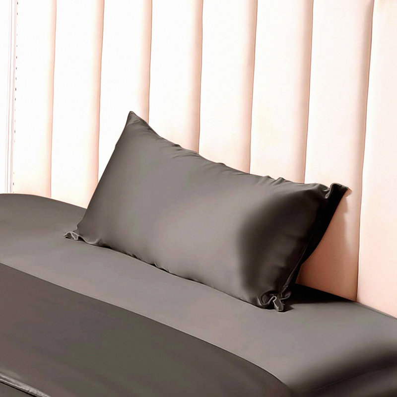 SilkLux 25 Momme Charcoal Hair-Saving Pillowcase - with Hidden Zipper - Luxury Mulberry Silk - 100% Silk - Pillow Cases