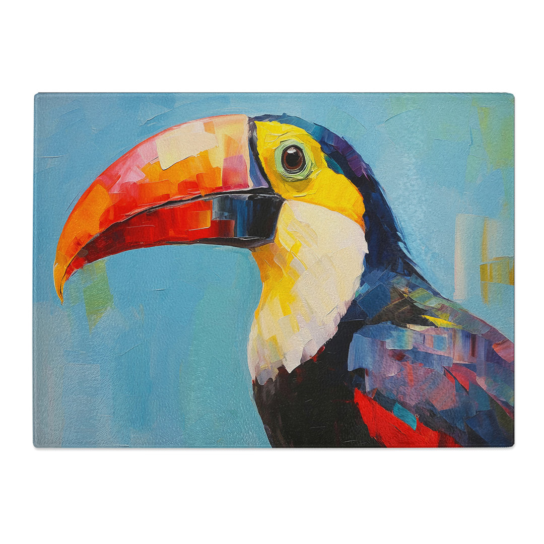 Toucan Gestural No.2  Glass Chopping Board