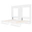Lits simples blancs à double paroi avec rangement fonctionnel et tablette convertible, parfaits pour les espaces multifonctionnels dans les petites pièces-995935509