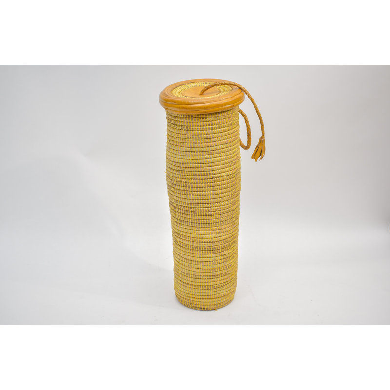 Tackussanu Senegal Jummy Seagrass Decorative Basket, Yellow