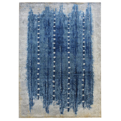 Rain One-of-a-Kind 8'11" X 12'4" New Age Area Rug in Blue