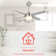 48'' Amrah 4 Blades LED Smart Standard Ceiling Fan with Wall Control and Light Kit Included