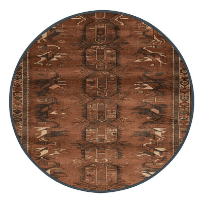 Machine Washable Turkish Brown Area Rug