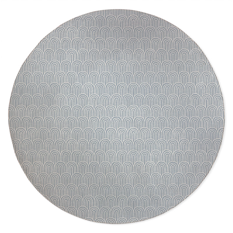 Rolling Hills Non-Slip Outdoor Rug, Round 5'