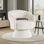 Chaise pivotante moderne et contemporaine de 27 po avec revêtement en velours côtelé Yanitzia, pivot à 360 degrés, ressorts en mousse