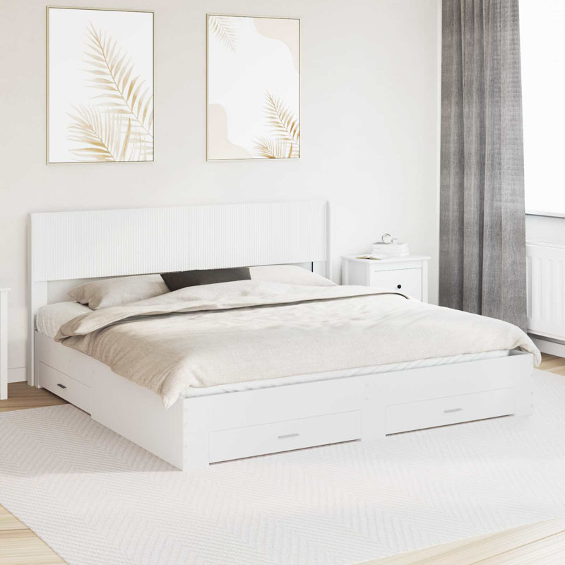 Bed, White, Super King (6')