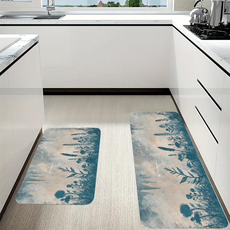 Tapis de cuisine rétro, 2 unités