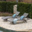 Chaise longue en osier Crete