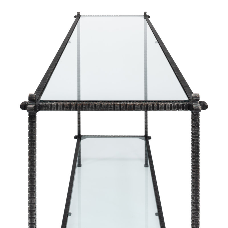 Hand Chased 60'' W Glass Console Table